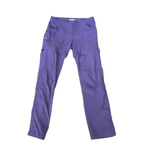 Columbia PFG Womens Blue Convertible Hiking Pants Zip Off Shorts Size 8